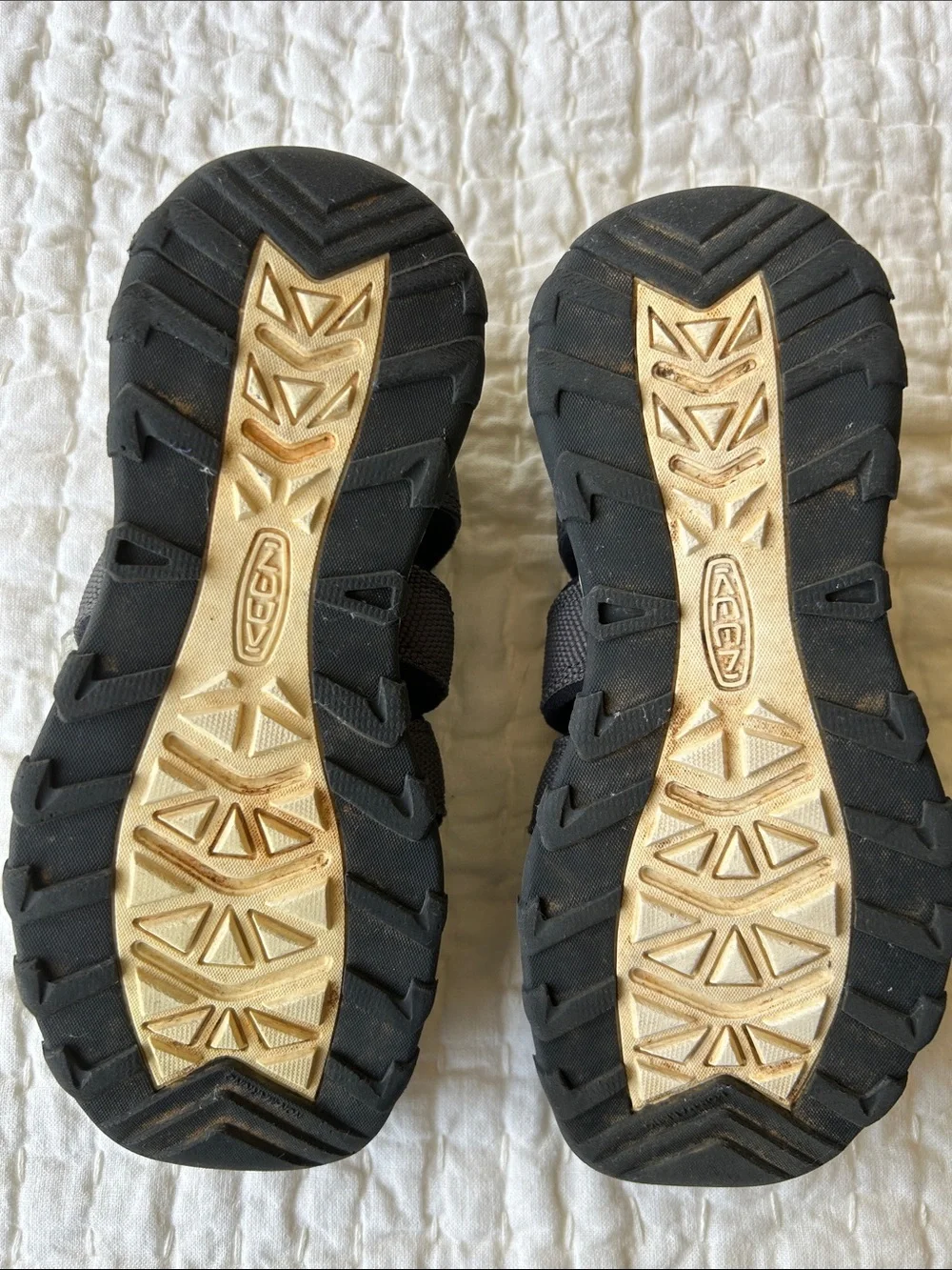 Keen Boys Grey Closed-Toe Strappy Sandals with orange Accents